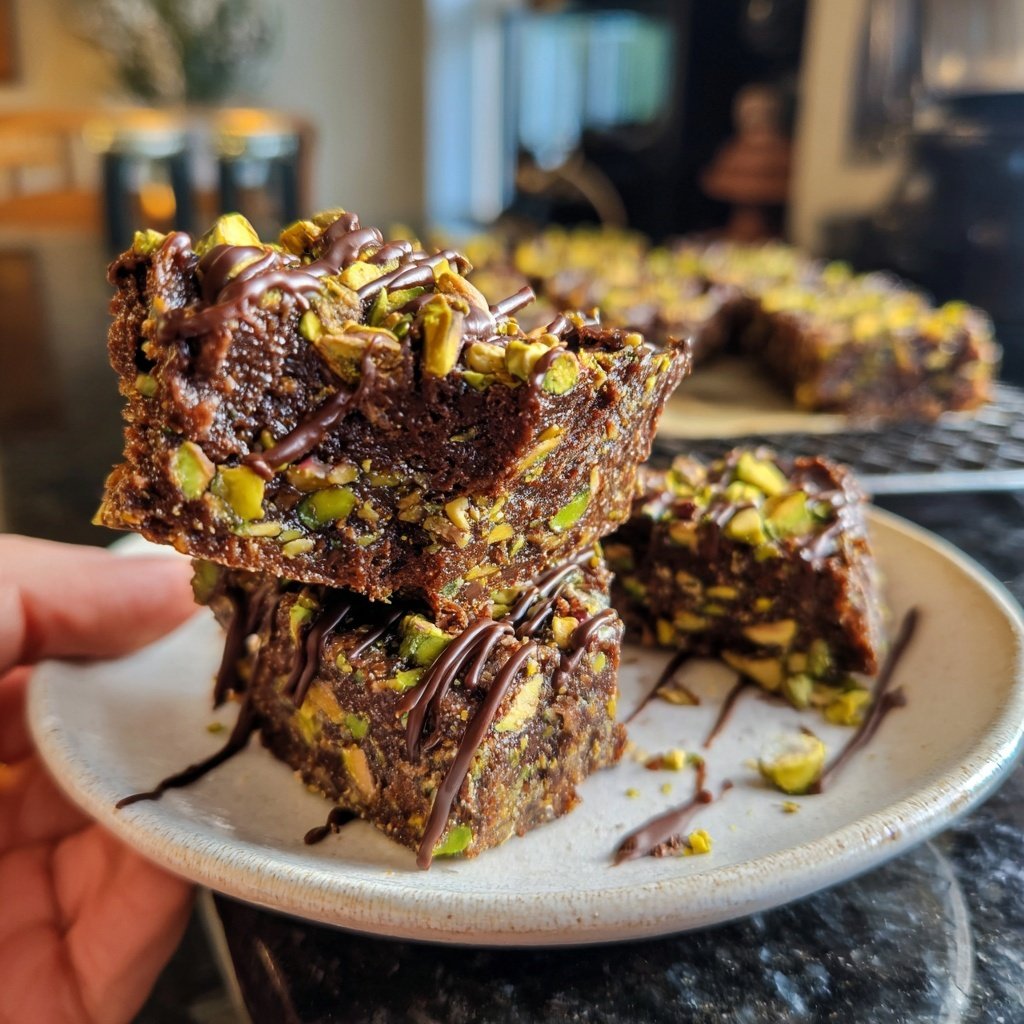 Chocolate Pistachio Snack Fudge