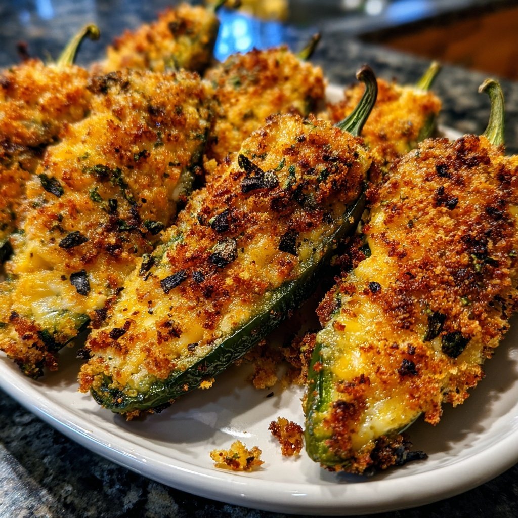 Jalapeno Poppers with Herb Breadcrumbs