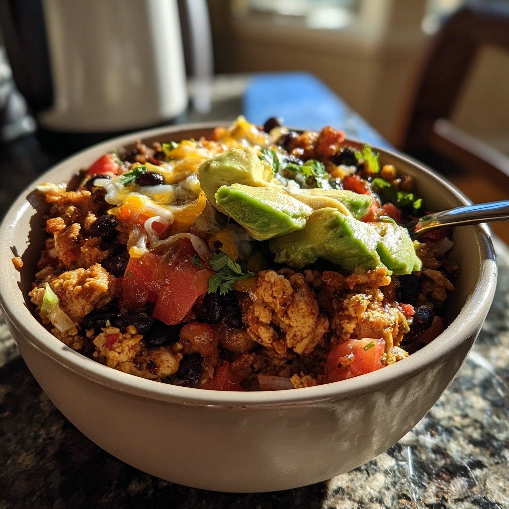 High Protein Turkey Burrito Bowl