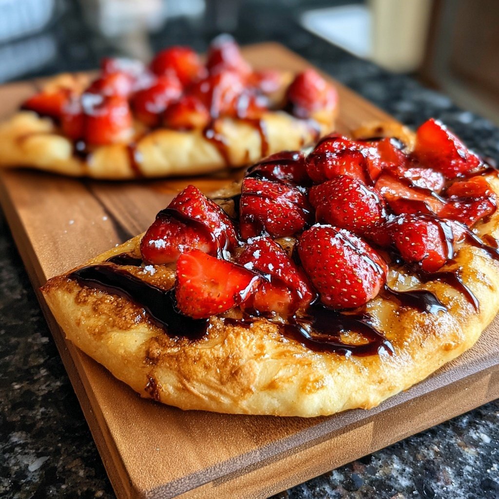 Flatbread with Strawberries and Balsamic