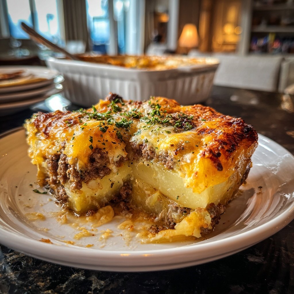 Ground Beef And Potato Casserole