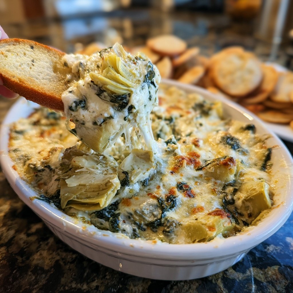 Super Bowl Spinach Artichoke Dip