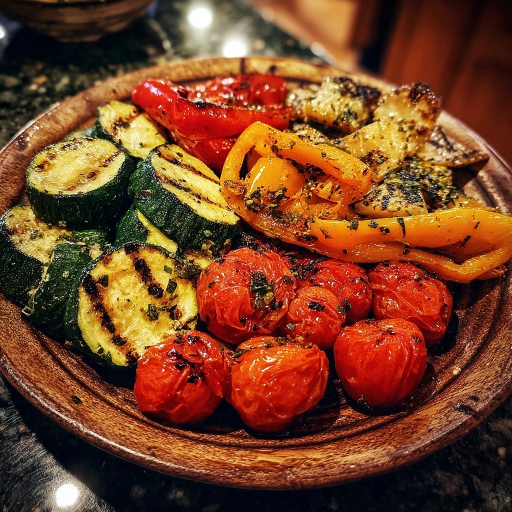 Healthy Dinner Grilled Veggie Plate