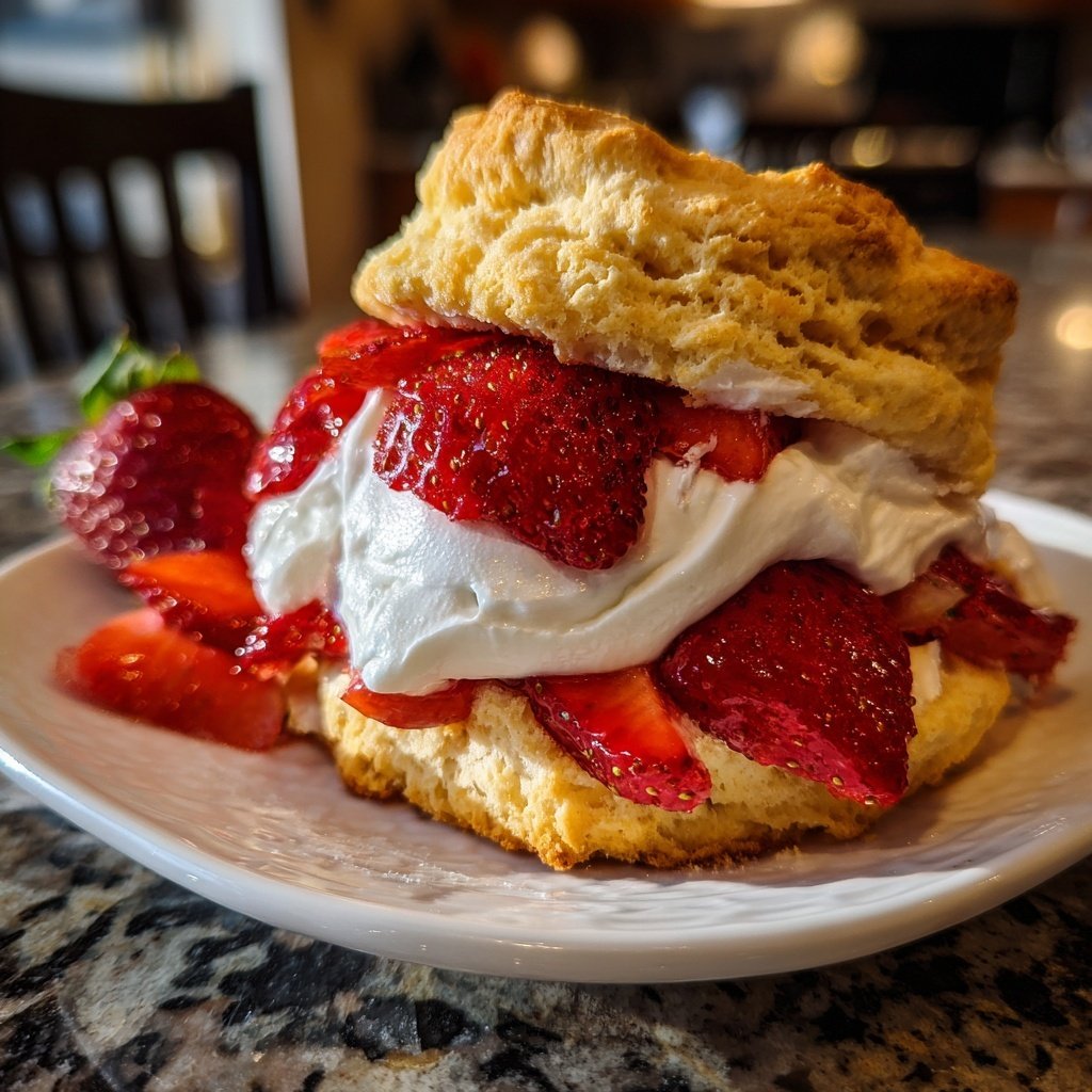 Classic Strawberry Shortcake With Biscuits