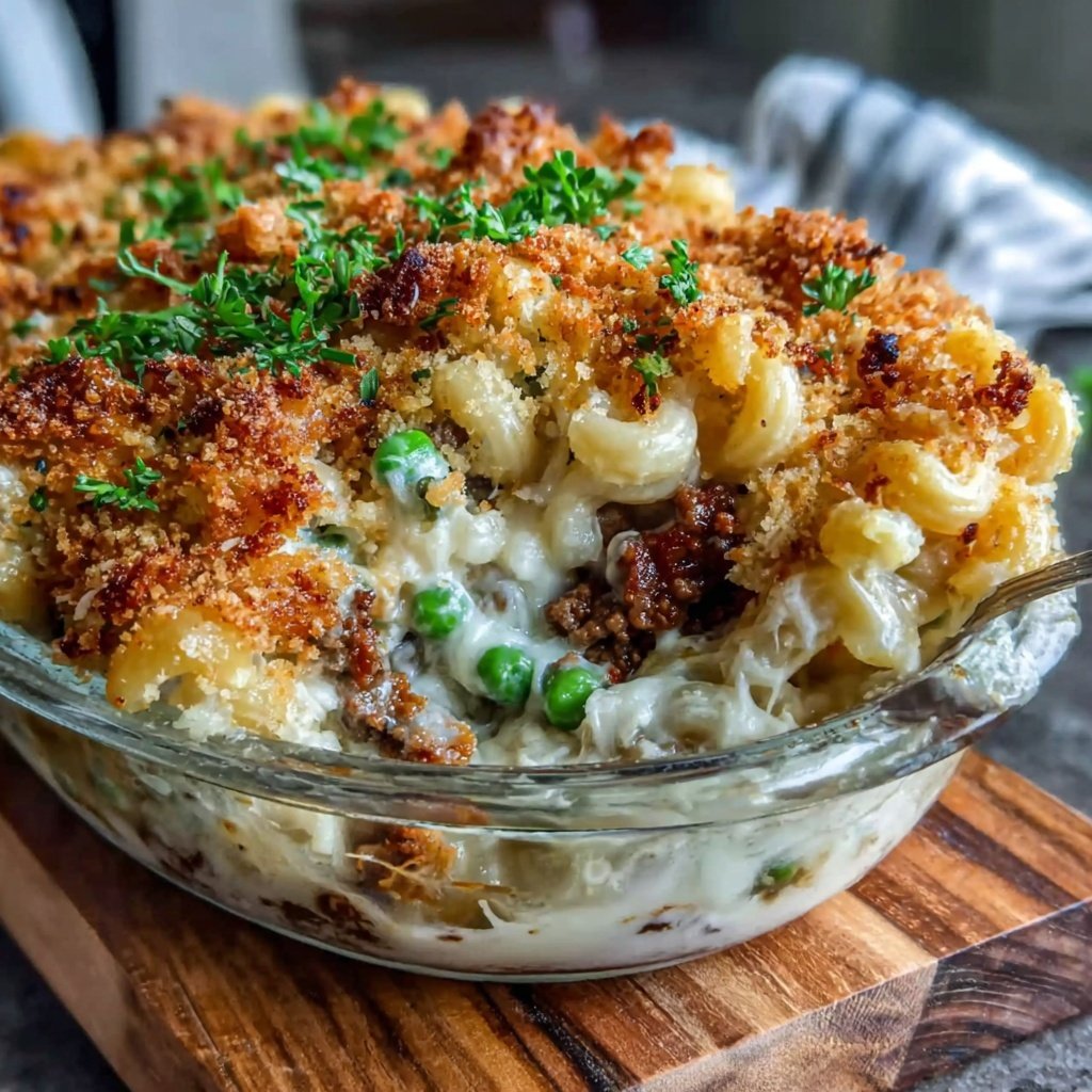 Ground Beef And Macaroni Casserole