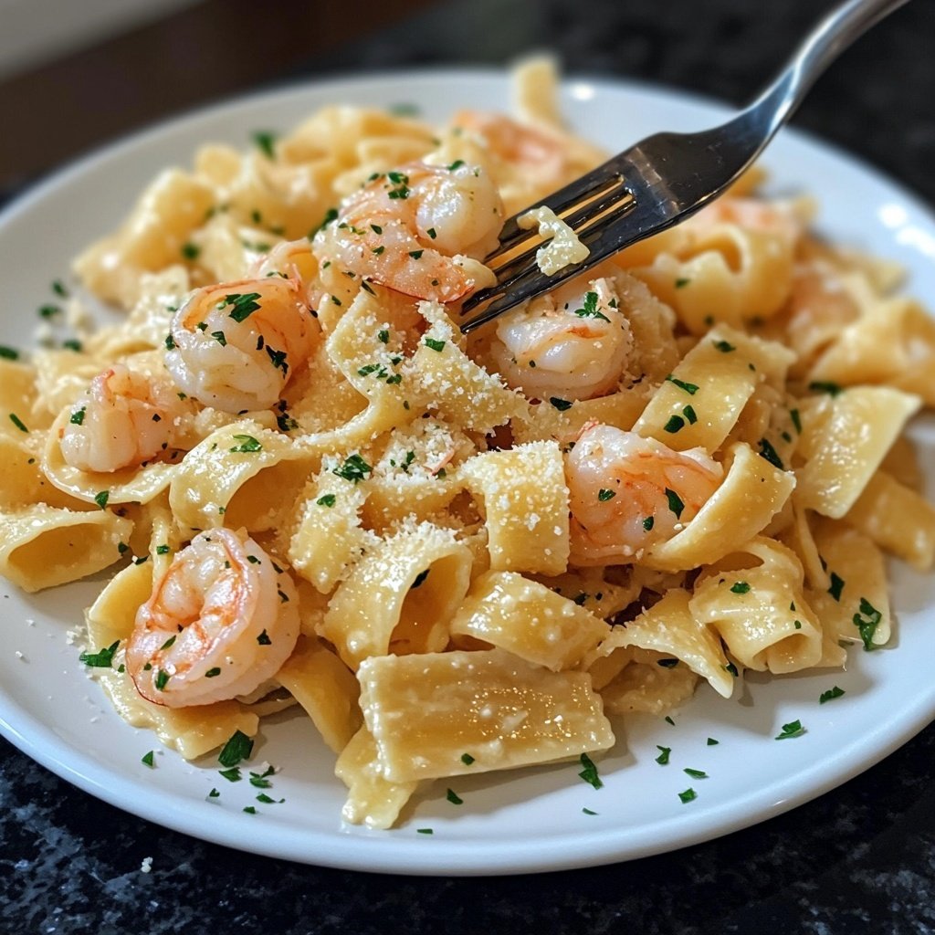 15-Minute Garlic Shrimp Pasta