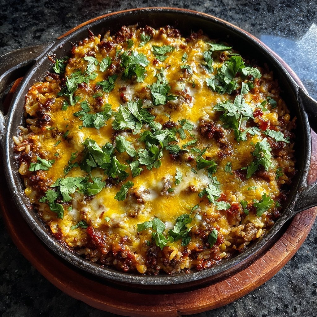 Ground Beef Taco Rice Casserole