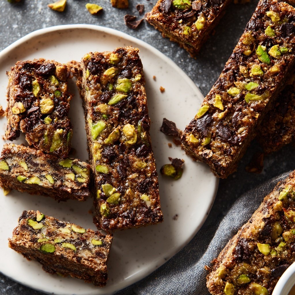 Chocolate Pistachio Snack Bars