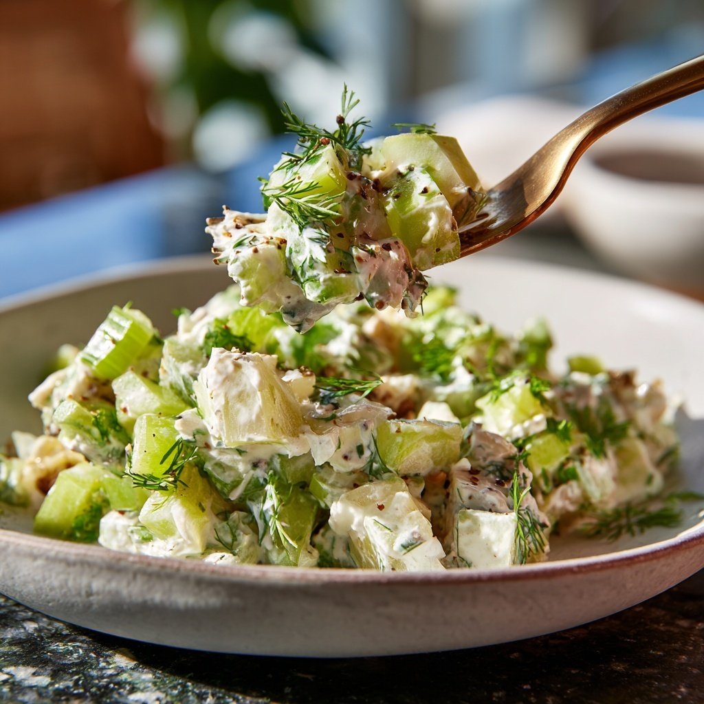 Celery Salad With Yogurt Dressing