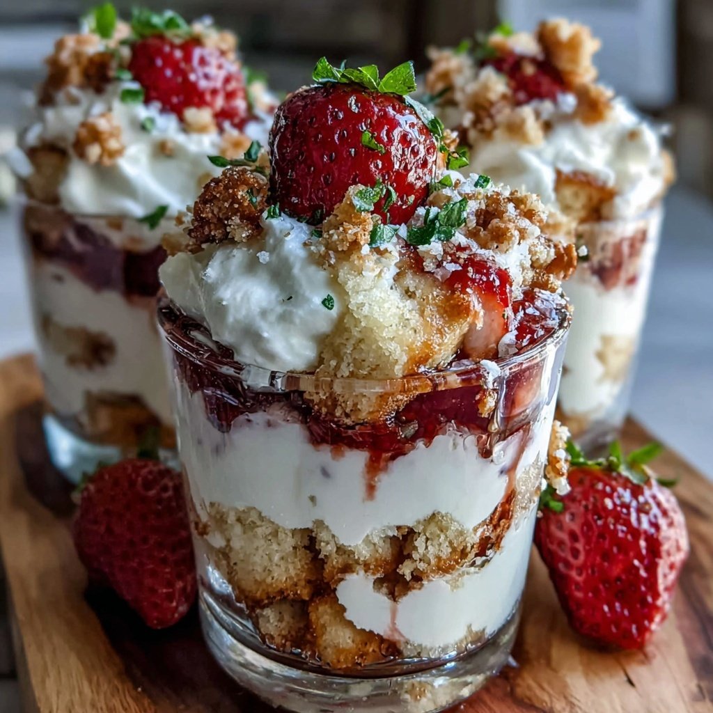 Strawberry Shortcake Parfait Cups