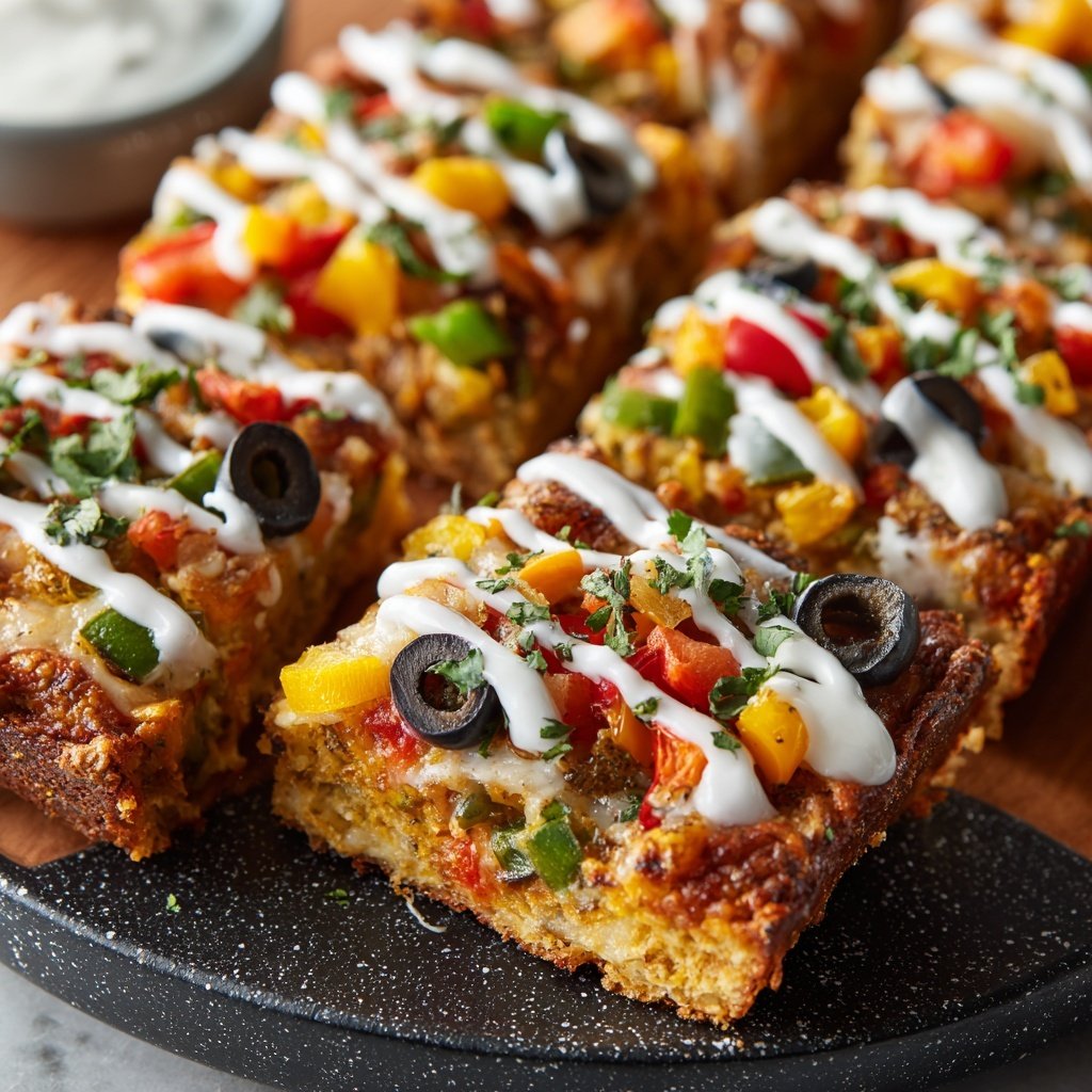 Super Bowl Appetizer Veggie Pizza Squares