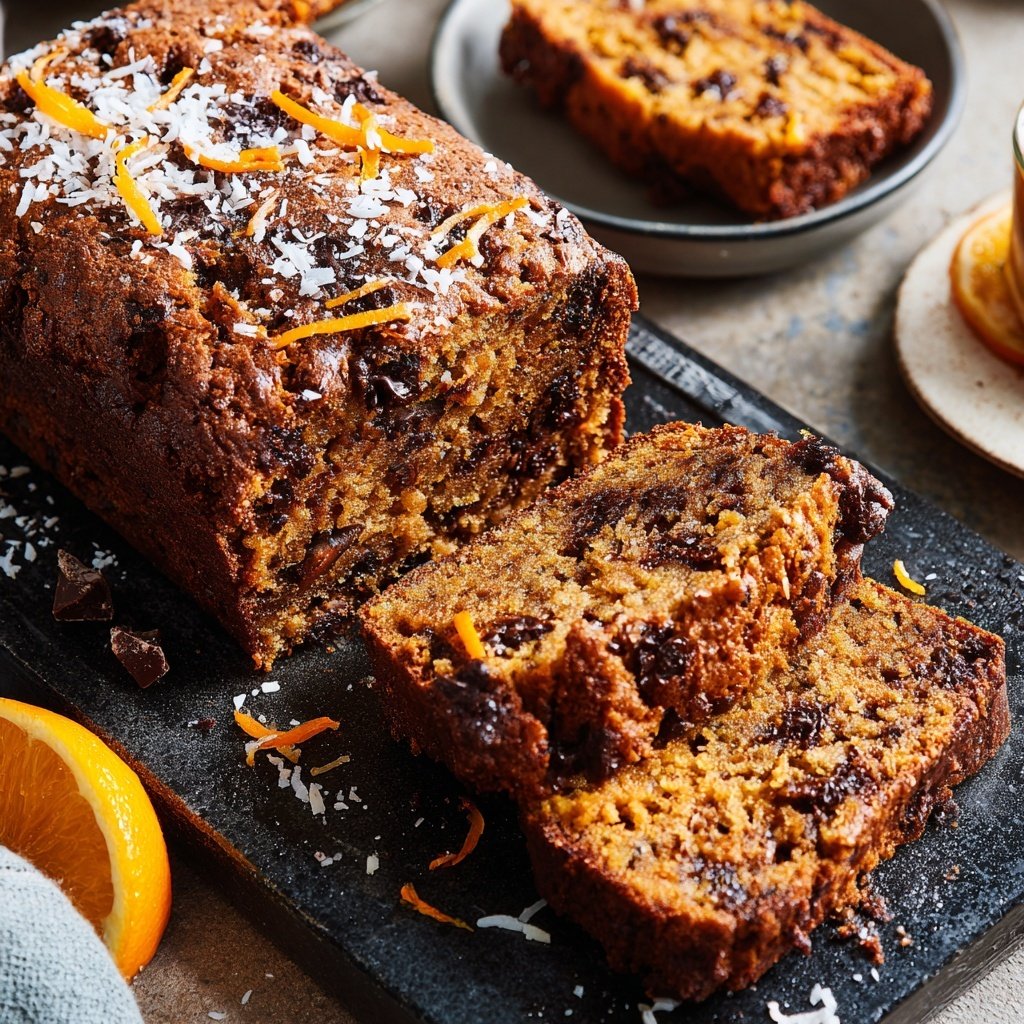 Chocolate Orange Coconut Snack Loaf